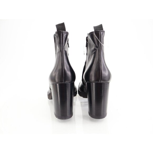 Paul Green Sahara Block Heel Chelsea Boot Black Leather Size 10.5 US 8 UK - Picture 5 of 12